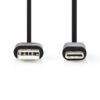 Nedis CCGP60600BK01 Usb 2.0-kabel Type-c Male - A Male 0